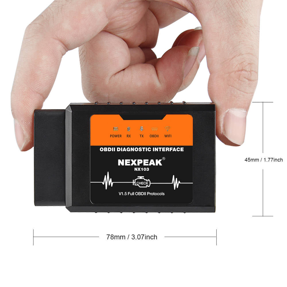 Nexpeak  ELM327 WIFI V1.5 OBD2 Scanner Car Fault Code Reader OBDII Scaner Adapter Auto Diagnostic Scan Tool for IOS Android