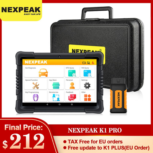 NEXPEAK OBD2 Scanner K1 PRO ABS Airbag Oil Reset EPB DPF Car Diagnostic Tool  for Perodua for Proton Car Automotive Scanner